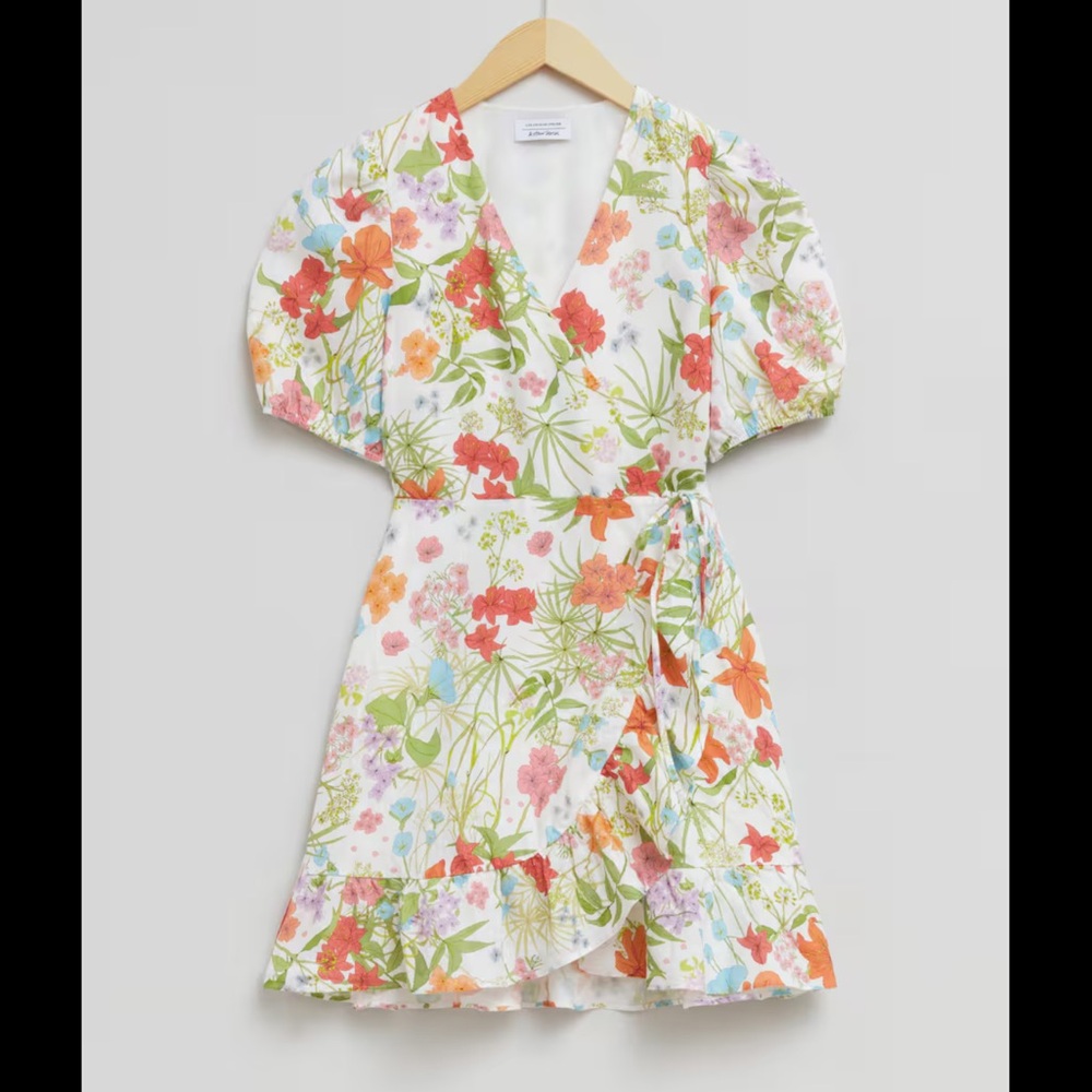 & Other Stories Floral Wrap Dress